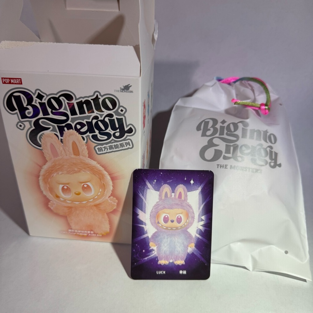 POPMART Big Into Energy Series Vinyl Plush Pendant Blind Box - Luck
